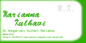 marianna kulhavi business card